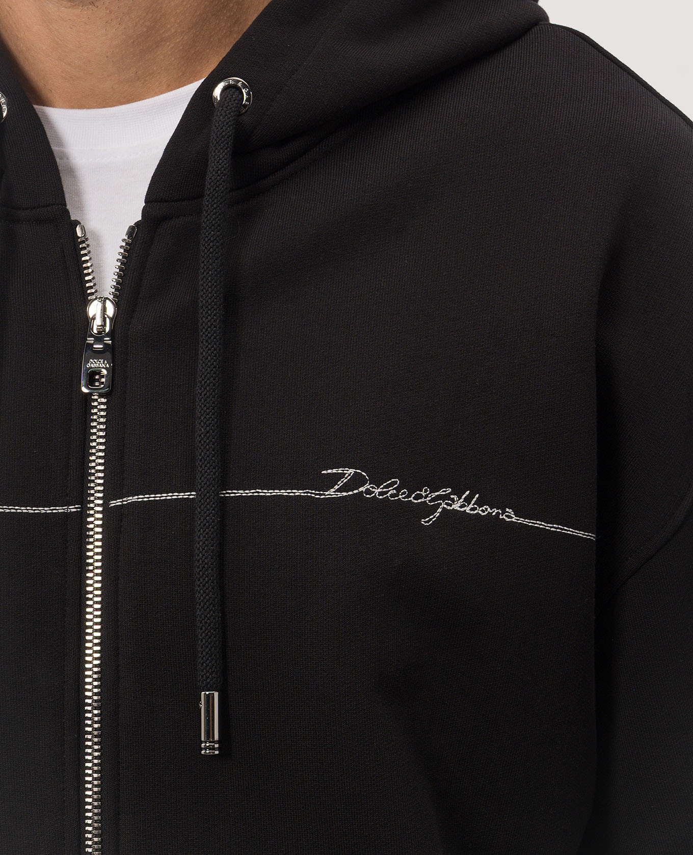 Black sports jacket with contrast logo embroidery Dolce&Gabbana 5