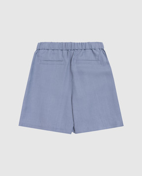 Brunello Cucinelli Children's blue linen shorts BH126P260B
