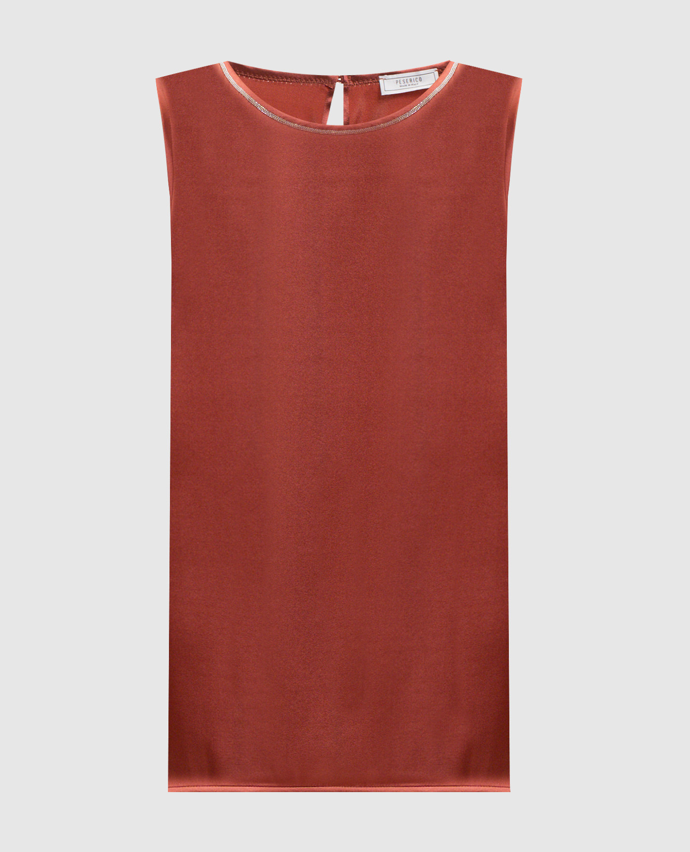 Terracotta silk top