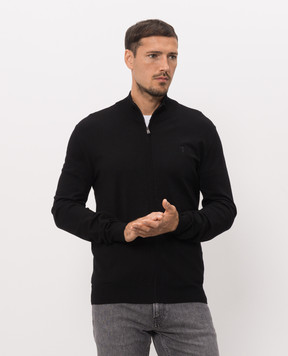 Trussardi Black cardigan with embroidered emblem M0188000085NMK603K01