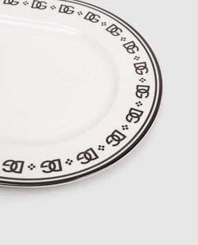 Dolce&Gabbana White porcelain dish with DG logo monogram TC0147TCALH