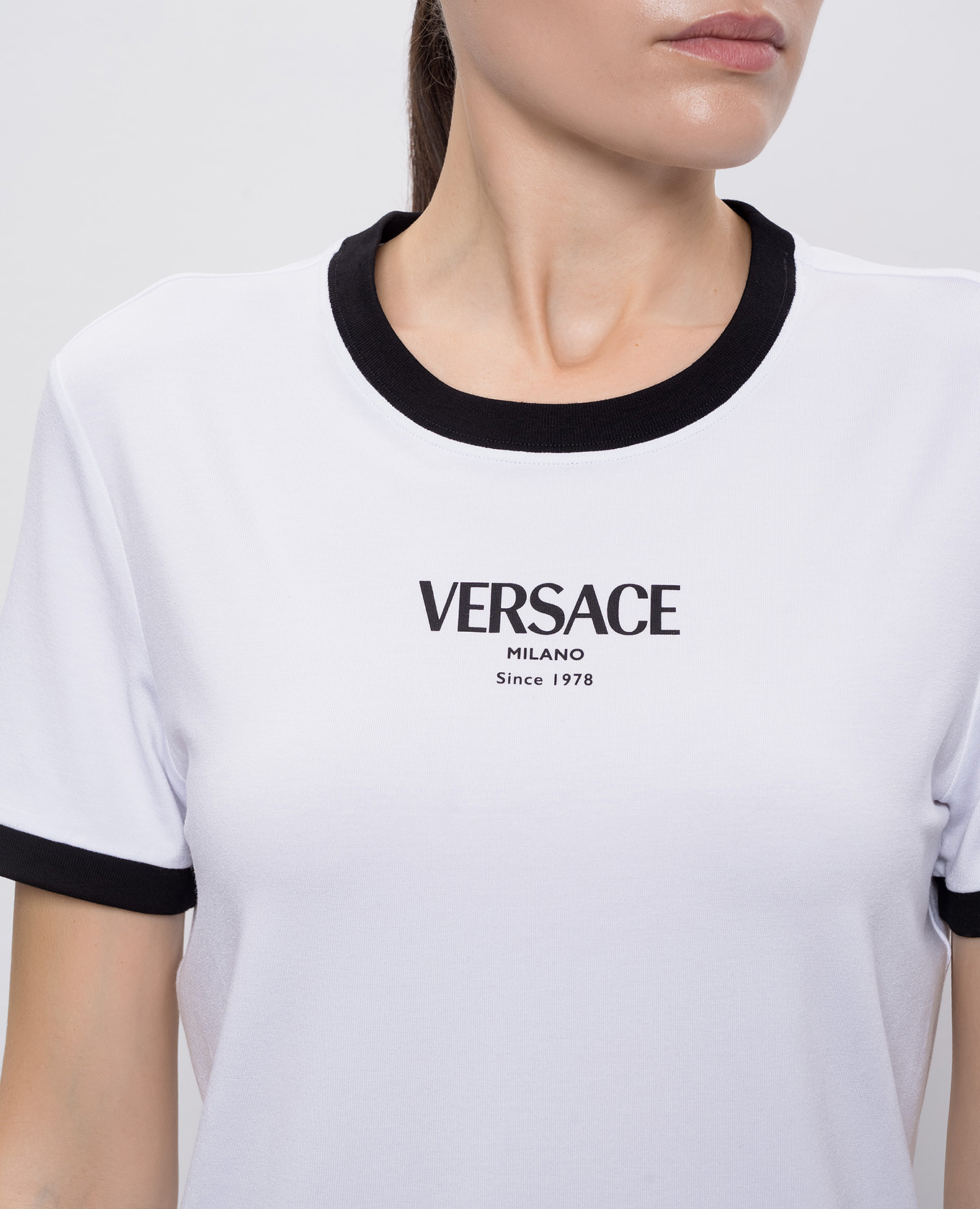 

White T-shirt with logo Versace