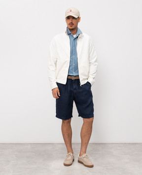 Brunello Cucinelli Blue linen shorts M243DU0065