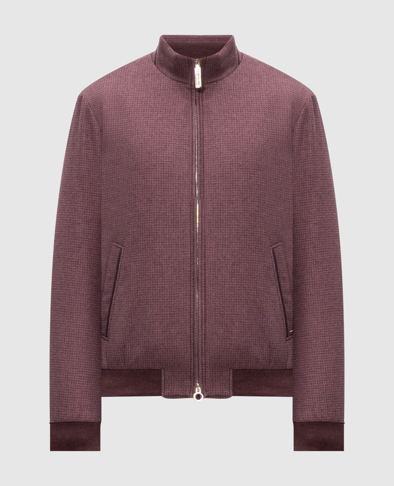 Purple silk and cashmere jacket