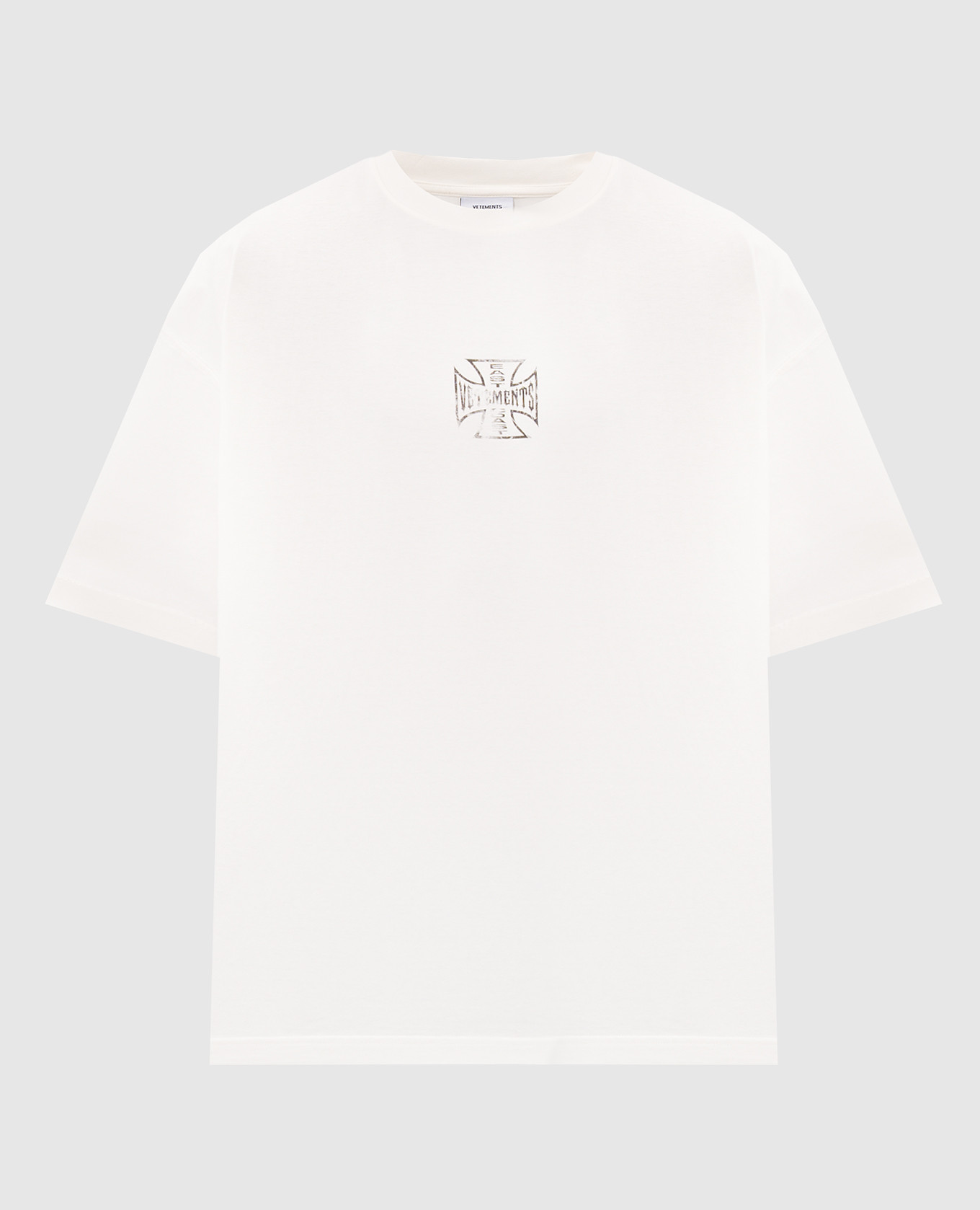 Ivory T-shirt with print Vetements