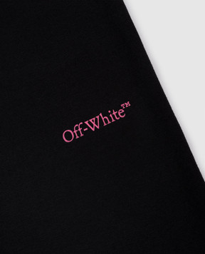 Off-White Children's black leggings with logo print 44GCD003F5J001