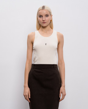 Saint Laurent Beige ribbed top 823603Y37EC