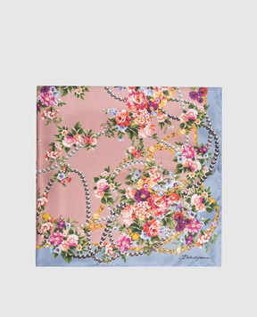 Dolce&Gabbana Pink printed silk scarf FN090RGDDLH