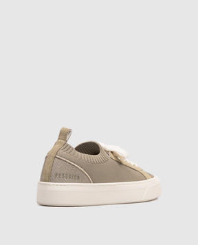 Peserico Khaki sneakers with lurex A39727C0CC774