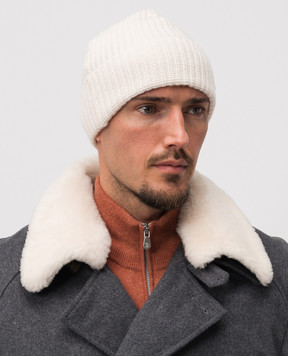 Brunello Cucinelli White cashmere hat M2294910