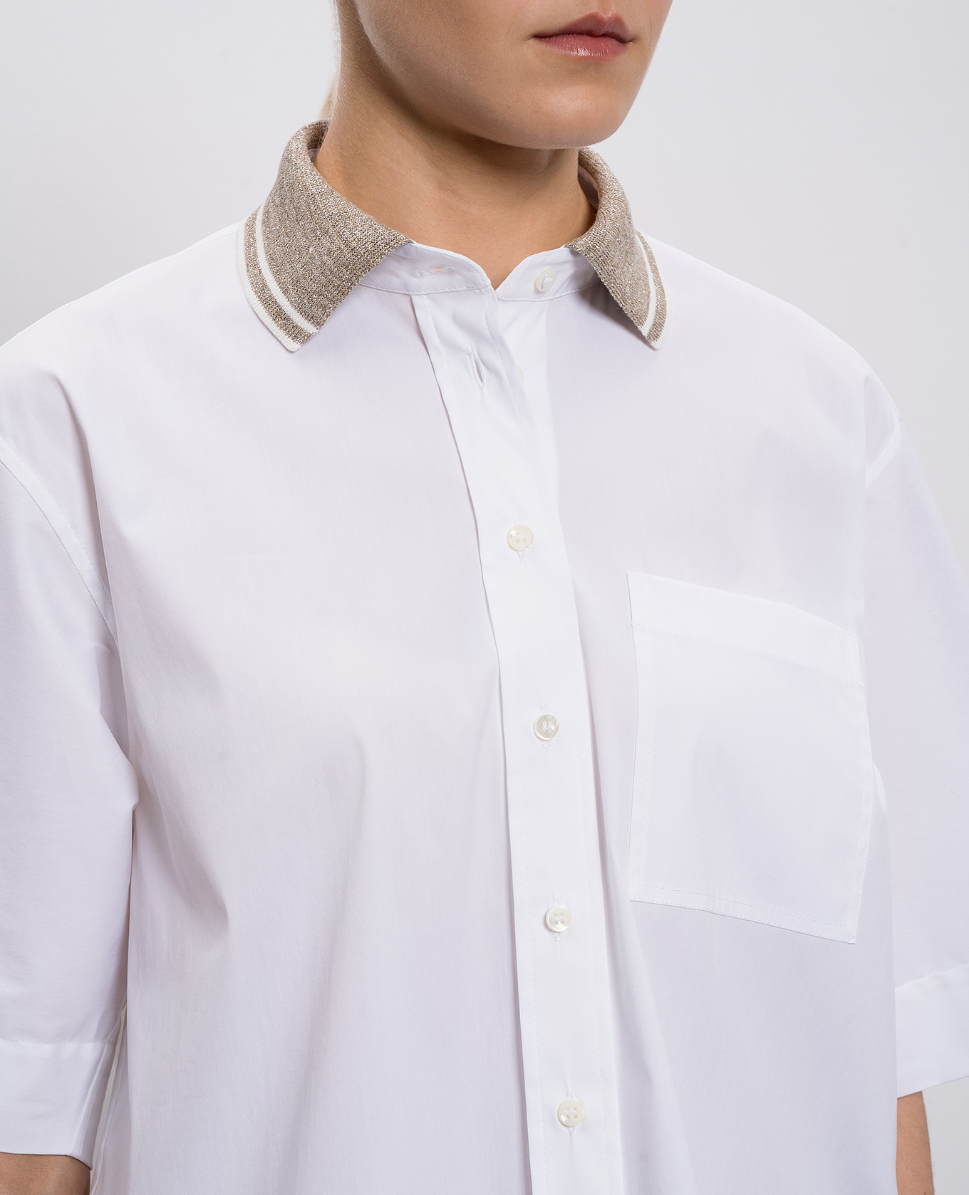White shirt with lurex Brunello Cucinelli 5