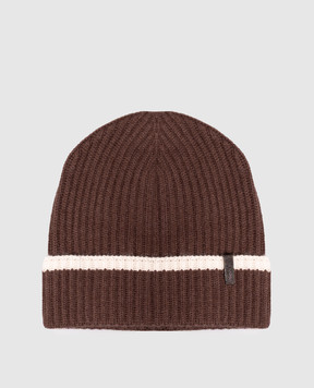 Brunello Cucinelli Brown cashmere hat M12504979