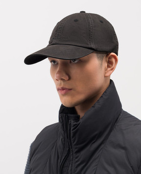 Stone Island Black cap with logo embroidery L1S159100002S0106