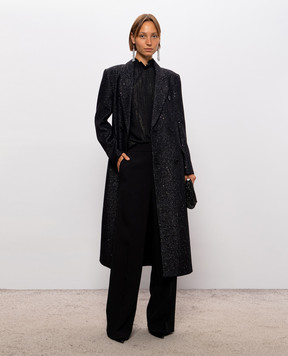 Twinset Black blouse with silk 262TT2210