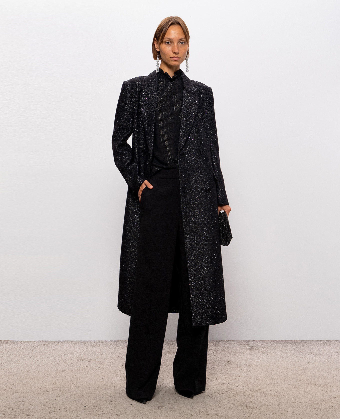 Black blouse with silk Twinset 2
