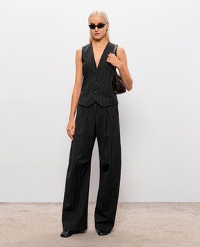 Maison Margiela MM6 Dark gray striped pants S62KB0274MTN198
