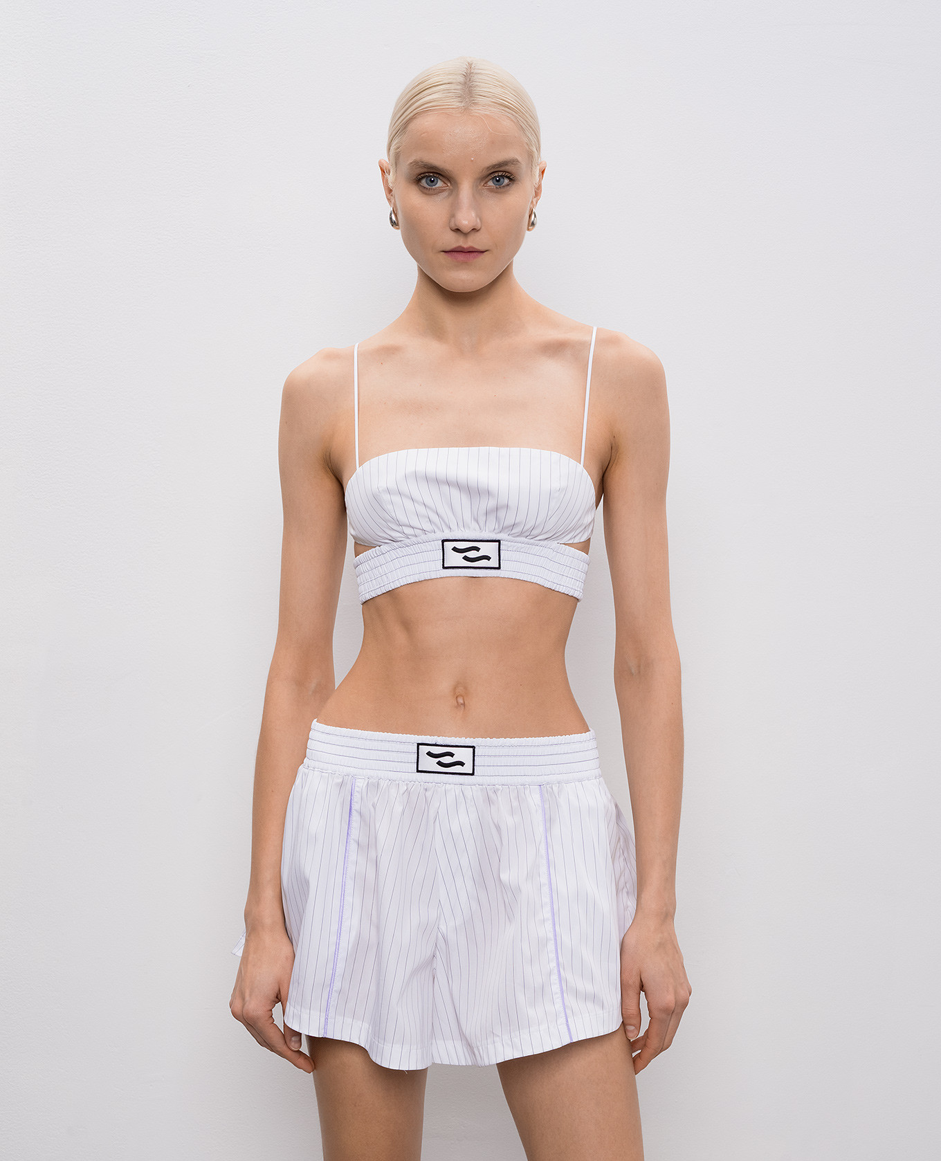 

Timido white striped top SSHEENA