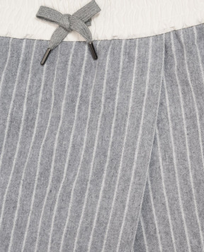 Brunello Cucinelli Children's gray striped shorts BB192G118A