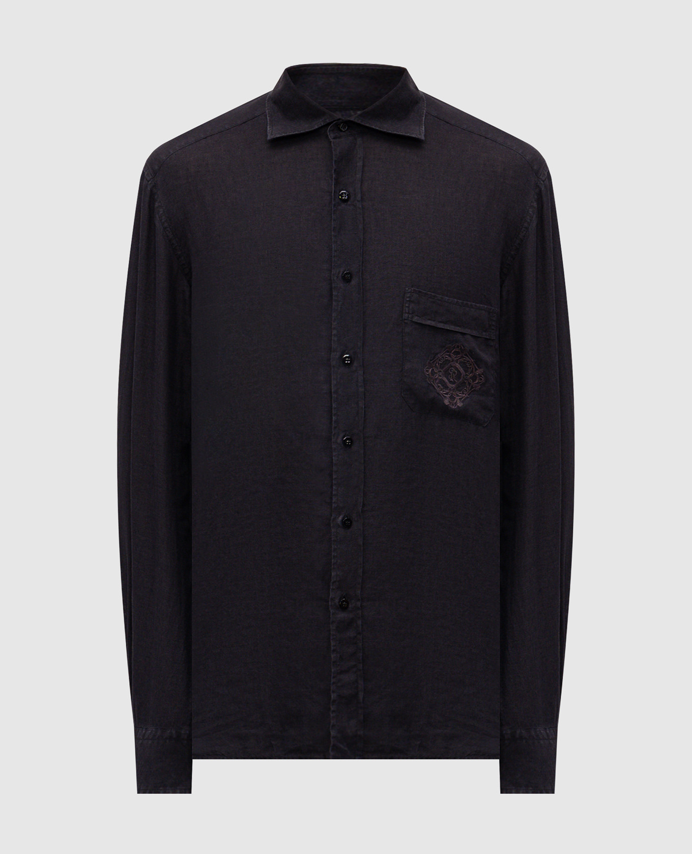 Black linen shirt