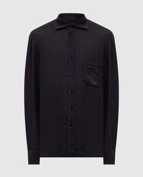 Stefano Ricci Black linen shirt MC008163BX2922