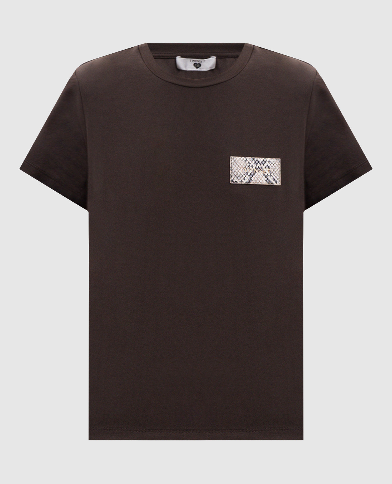 Brown T-shirt with patch