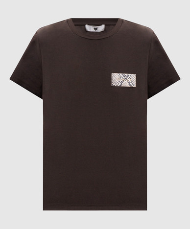 Brown T-shirt with patch