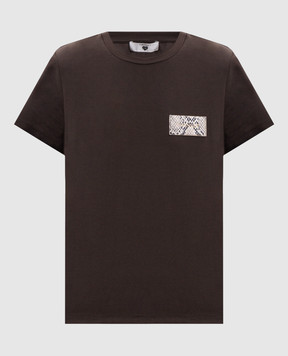 Twinset Brown T-shirt with patch 262LI2BUU