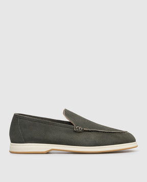 Enrico Mandelli Green suede loafers 0YACHT7415
