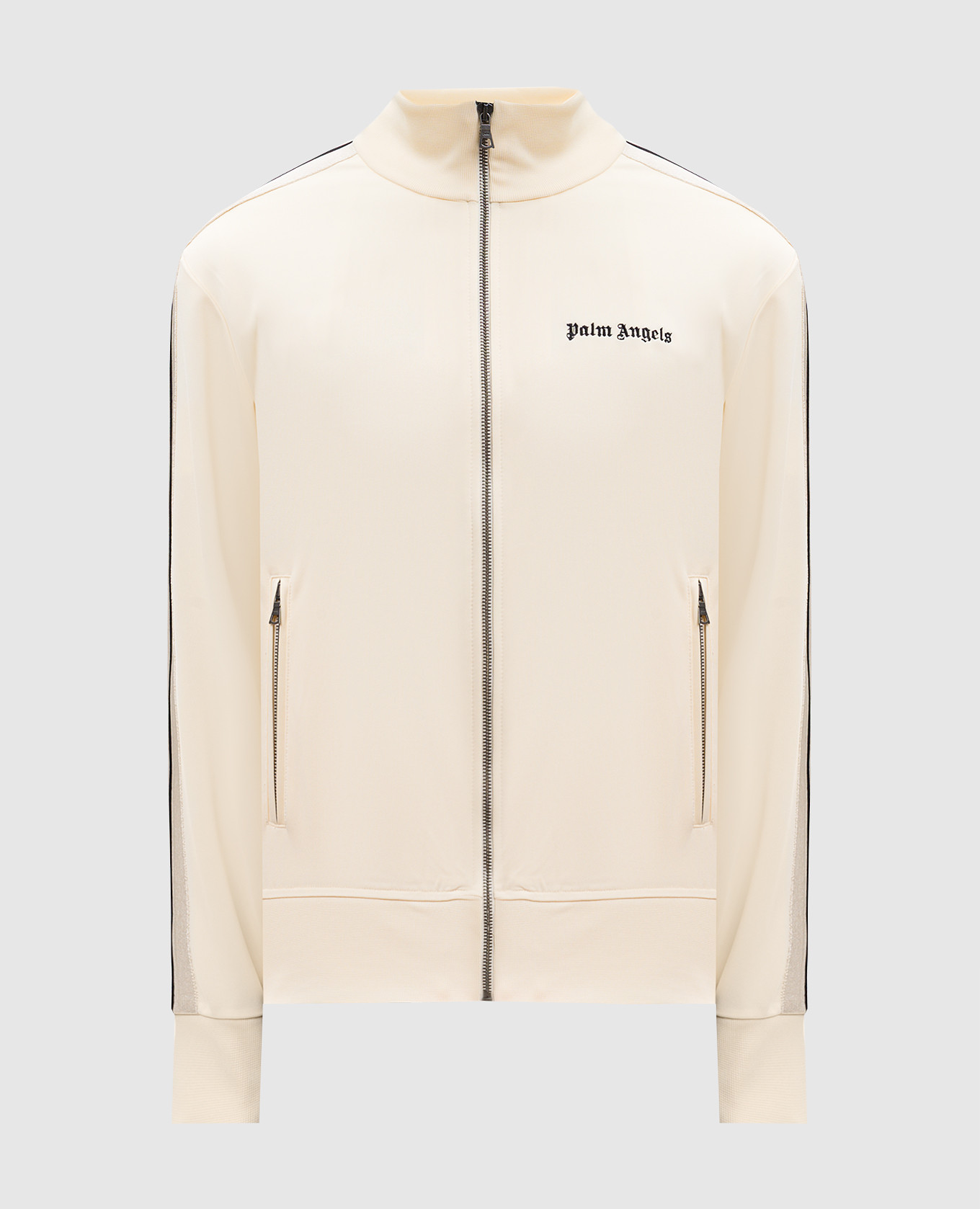 Ivory sports jacket with logo embroidery