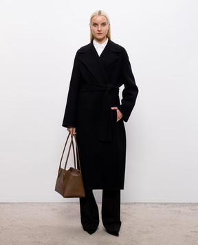 The Row Malika black wool coat 5210W1911