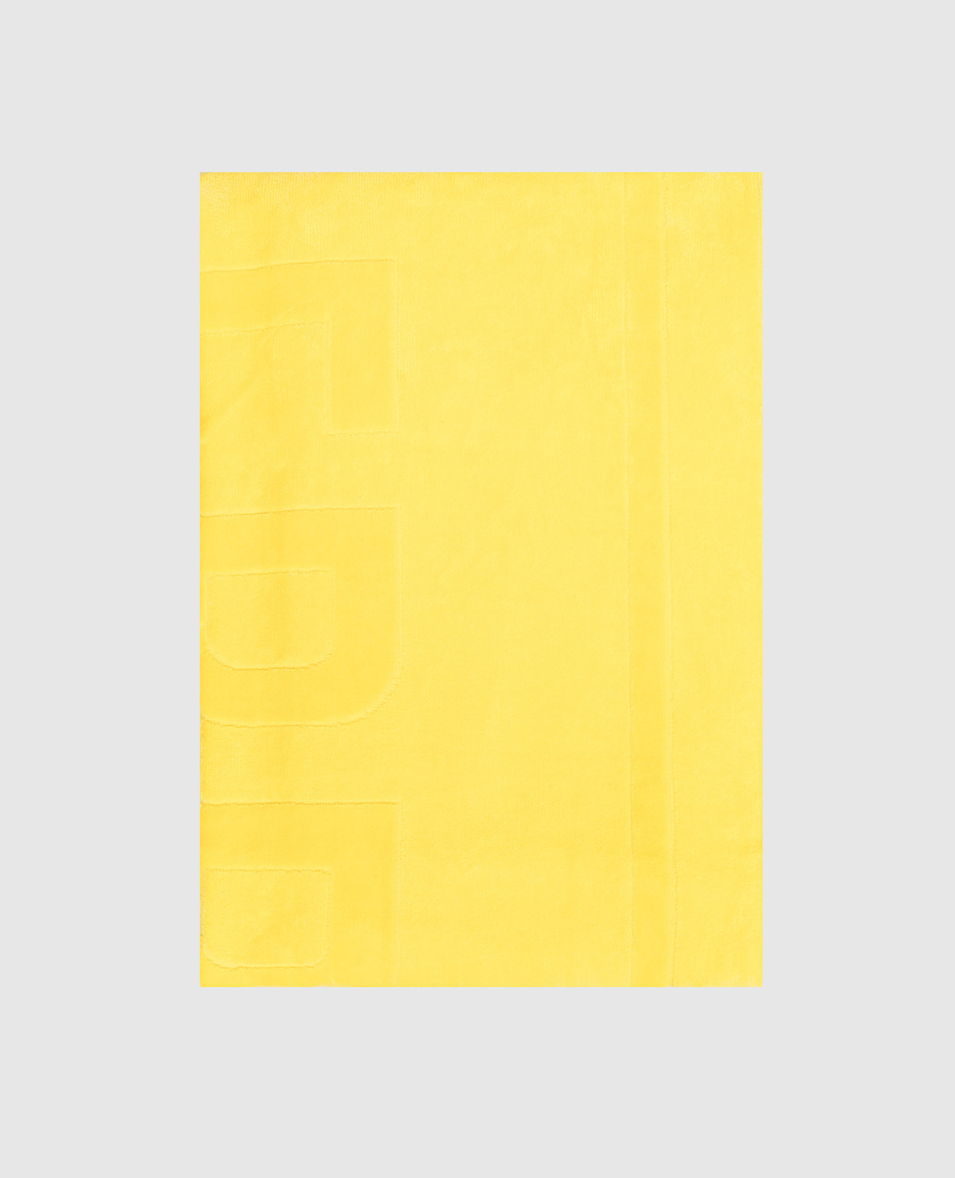 Yellow terry beach towel with logo