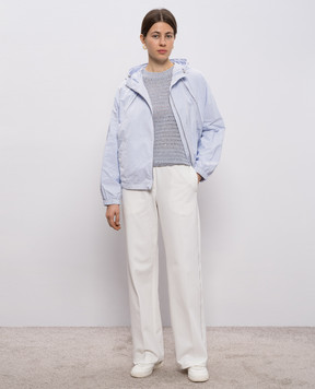 Peserico White track pants with chain A04968J006906