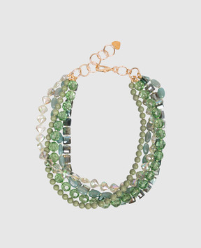Dolman Bijoux Green layered necklace 75052