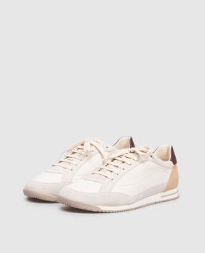 Brunello Cucinelli Ivory deerskin sneakers MZUKOKA348