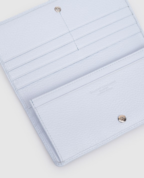 Gianni Chiarini Blue leather wallet with logo print PF5041GRN