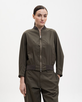 Y`S Yamamoto Khaki bomber jacket with short sleeves YQY03026
