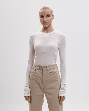 JW Anderson White ribbed long sleeve JO0292PG1904