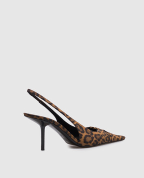 Saint Laurent BABYLONE BRETEUIL leopard print slingbacks A001KIAAC9R
