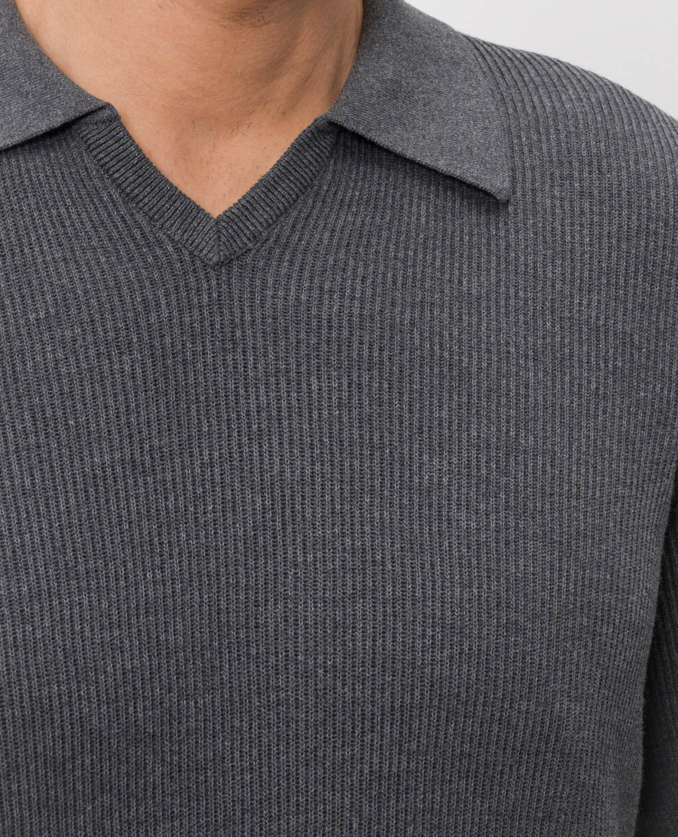 Grey ribbed T-shirt Brunello Cucinelli 5
