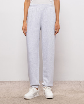 Sporty & Rich Grey melange insulated joggers with logo embroidery PA08784300GY03