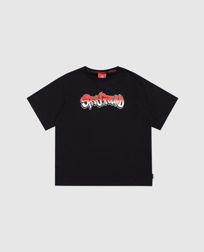 Sprayground Goal Shark Kids Black T-Shirt SPY1434