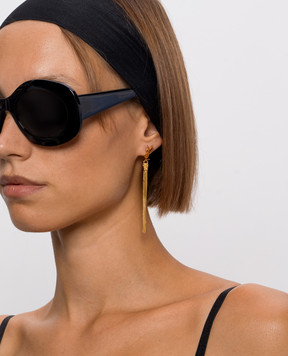Saint Laurent CASSANDRE gold-tone earrings with chains 803195Y1500
