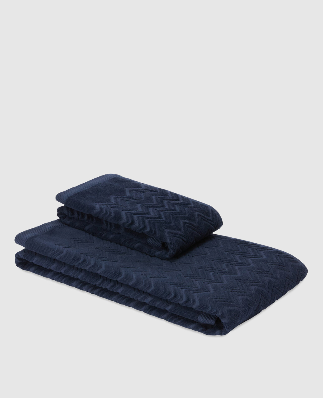 

Chalk blue terry towel set 2 pcs Missoni Home