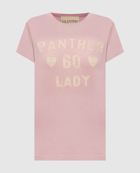Valentino Pink Panther Lady T-shirt with vintage effect 8B3MG24Y9GL