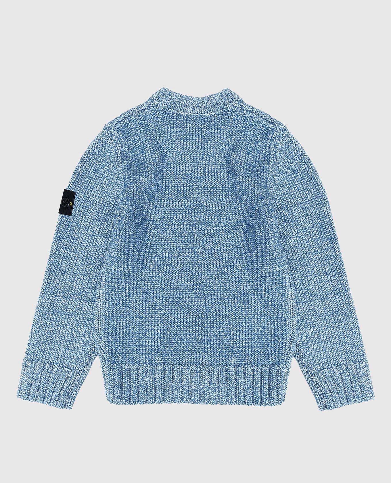 

Children's blue sweater with logo patch Stone Island, Light blue