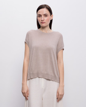 BOBOUTIC Beige silk and cashmere top 5081