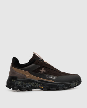 Premiata Brown Devin combination sneakers with fur DEVIN
