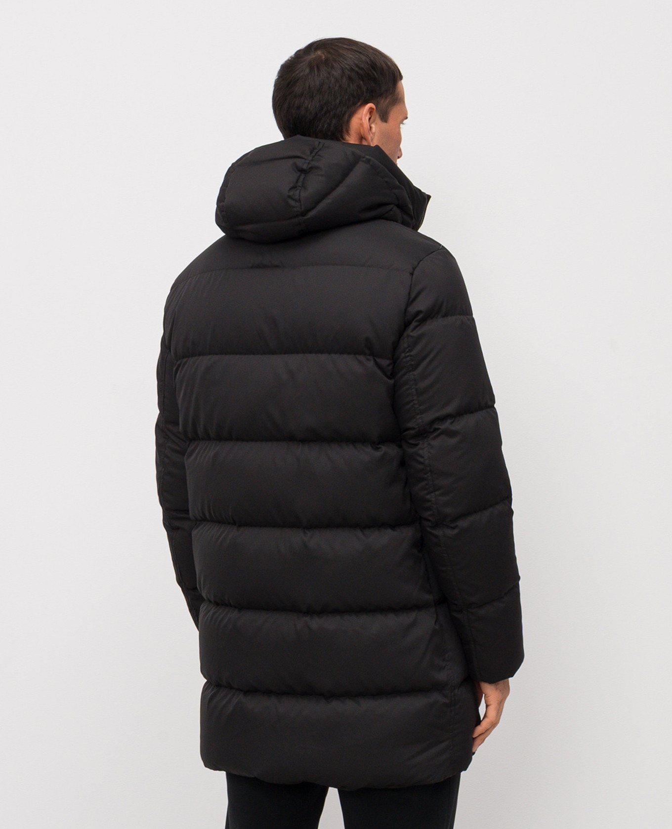 

Black elongated down jacket Herno