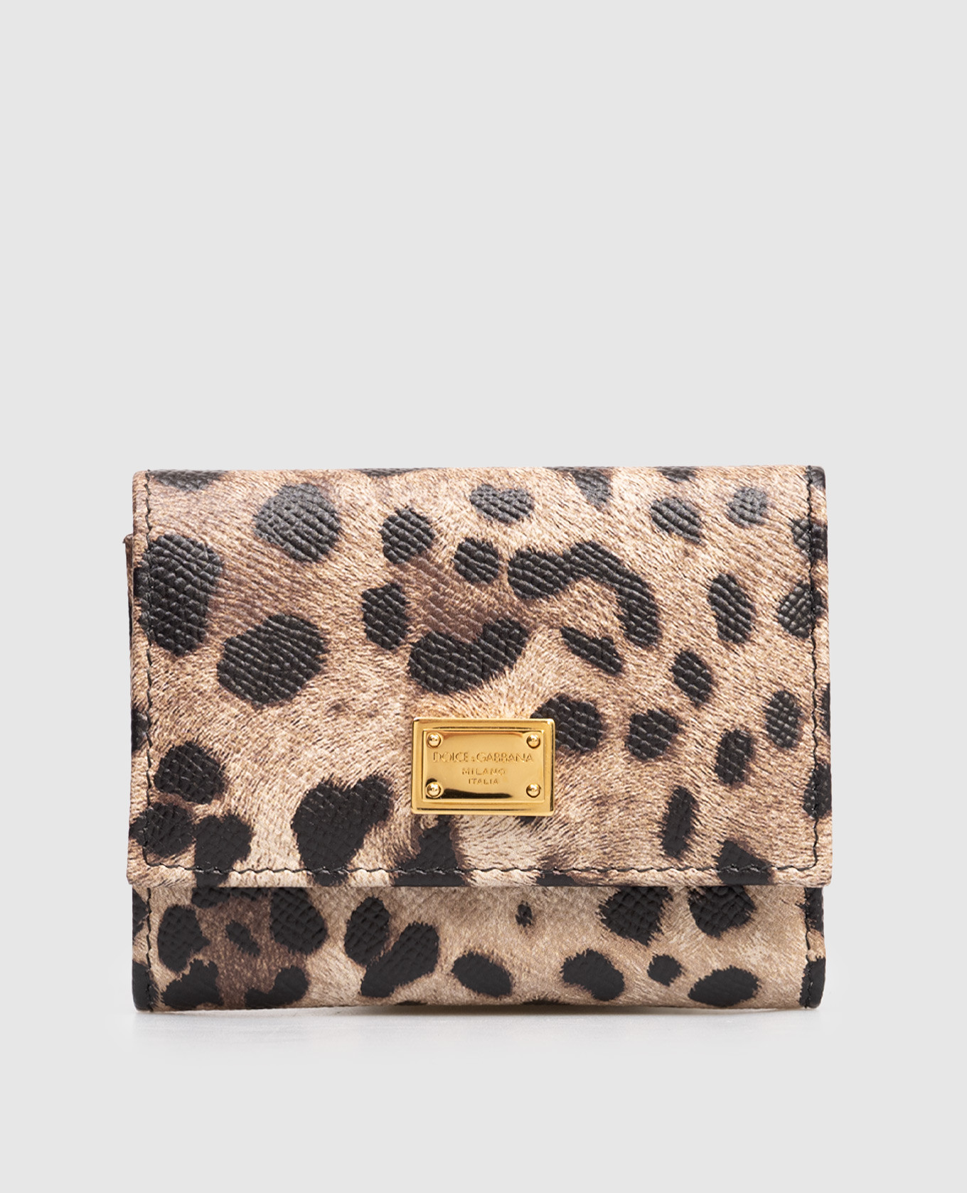 

Beige leather purse with animal print Dolce&Gabbana
