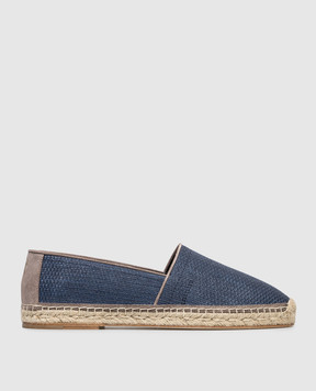 Brunello Cucinelli Blue espadrilles with logo print MZUAIJQ726